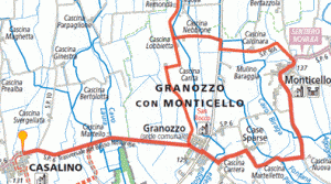 Karte Granozzo con Monticello