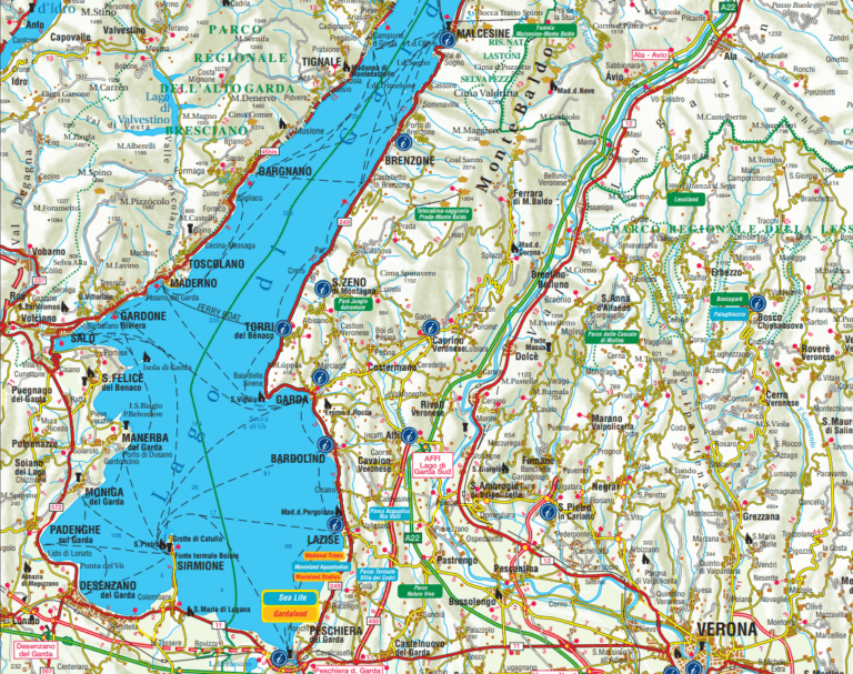 Gardasee Karte - Hilfreiches für den Urlaub am See
