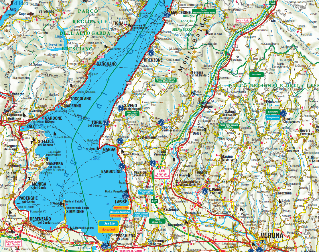 Gardasee Karte – Italien Sehenswertes