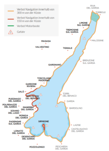 Gardasee Karte - Hilfreiches für den Urlaub am See