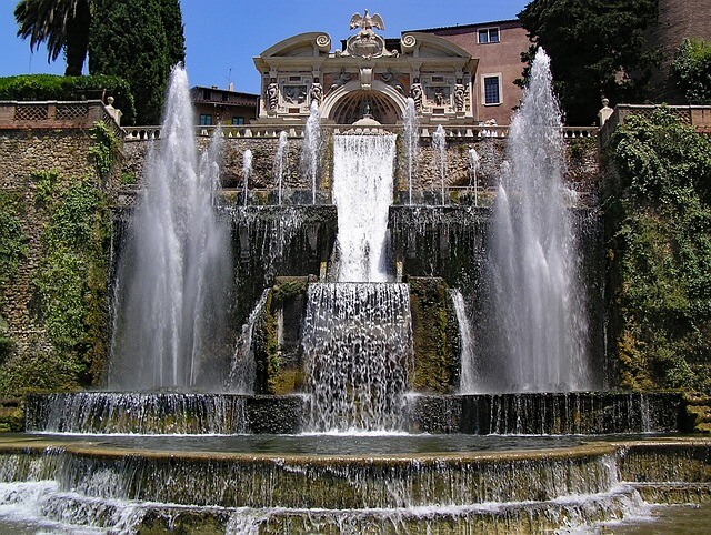 Die Wasserspiele von Tivoli, Villa d'Este, Pixabay lapping