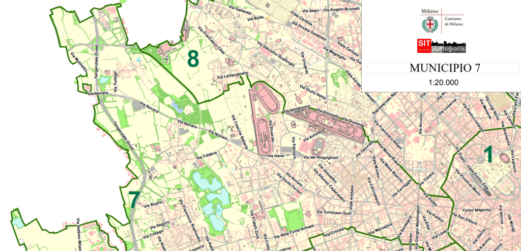 Zonenkarte Mailands des 7. Stadtteils