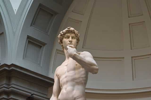 Die Skulptur David von Michelangelo