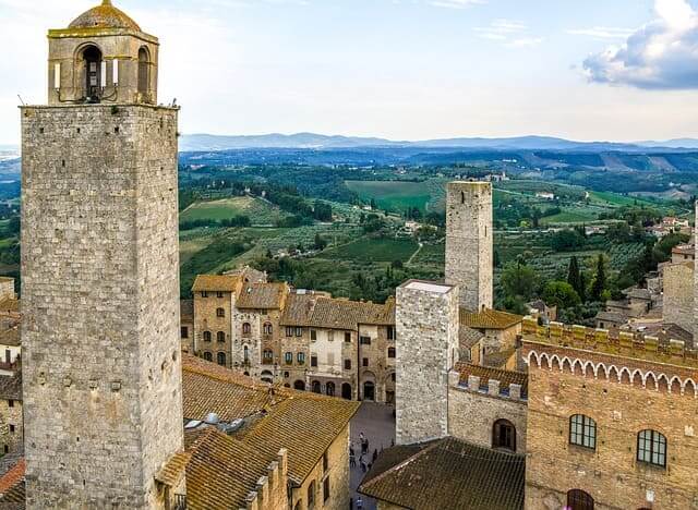 San Gimignano bei Siena mit seinen mittelalterlichen Türmen