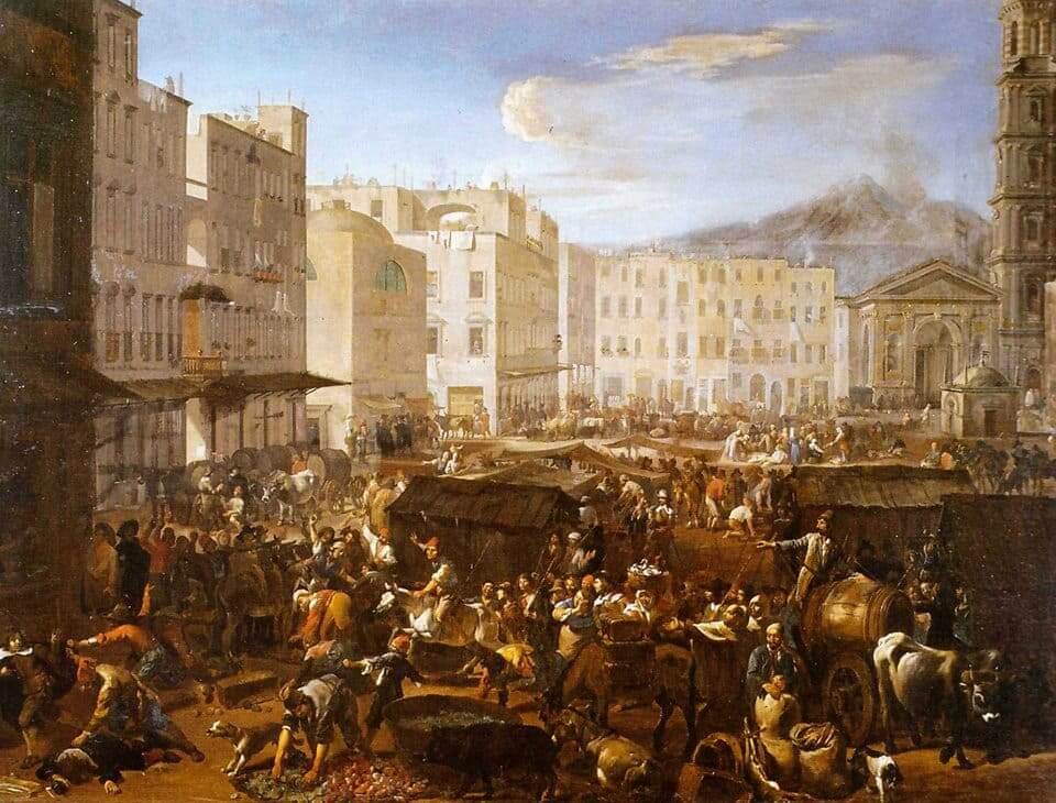 Germälde "Rivolta di Masaniello" von Michelangelo Cerquòzzi