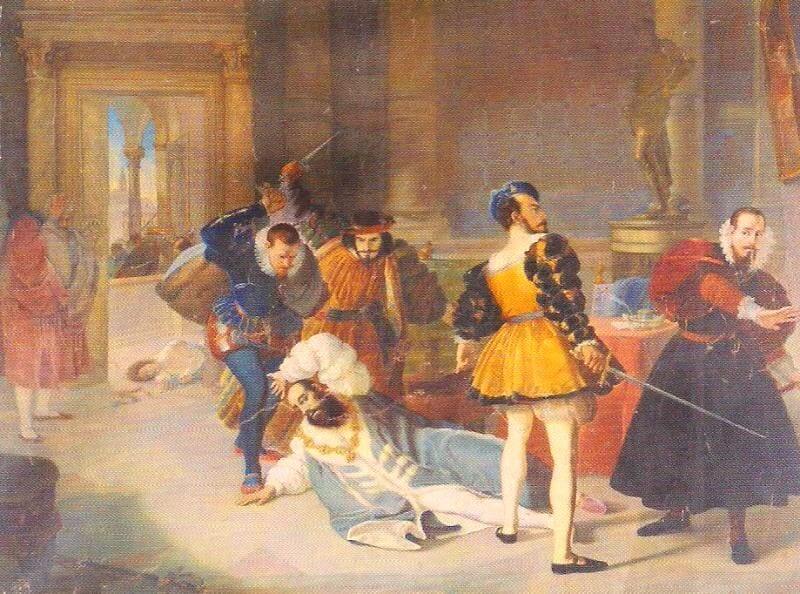 Gemälde "Morte del duca Pier Luigi Farnese" von Lorenzo Toncini