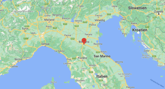 Lage von Bologna auf der Karte von Google Maps