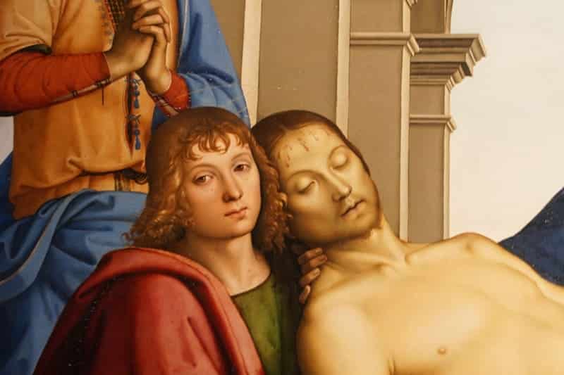 Ausschnitt aus dem Bild "Pietà" von Perugino