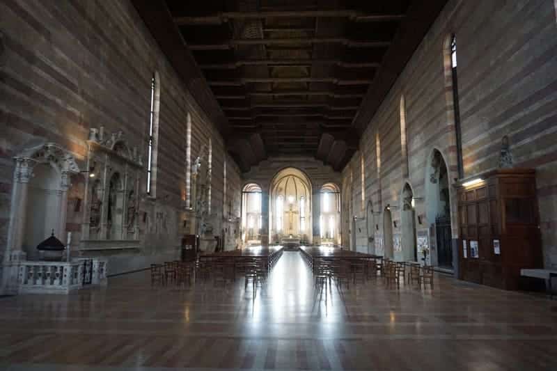 Beispiel einer typischen Hallenkirche der Gotik: die Eremitani-Kirche in Padua