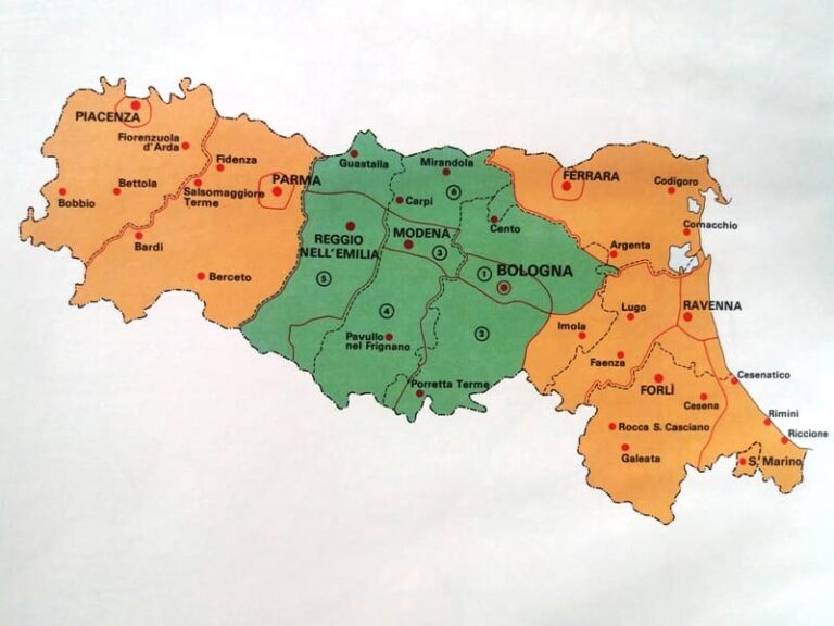 Bologna Karte für den Urlaub Italien Sehenswertes