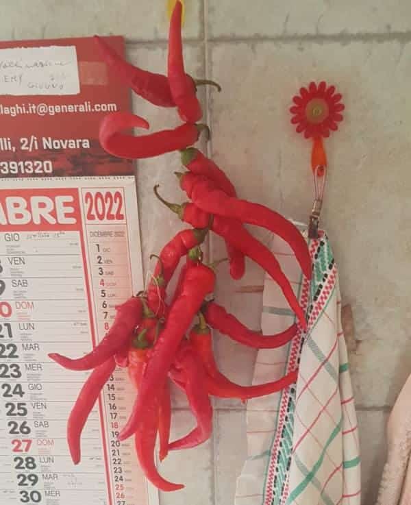 Peperoncino in einer italienischen Küche