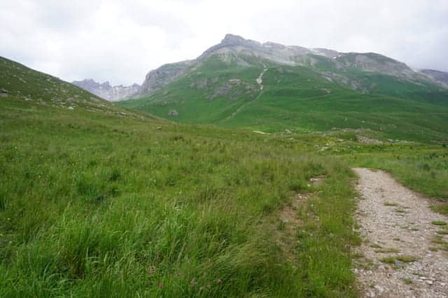 Am Anfang führt der Weg vorbei an saftigen Wiesen