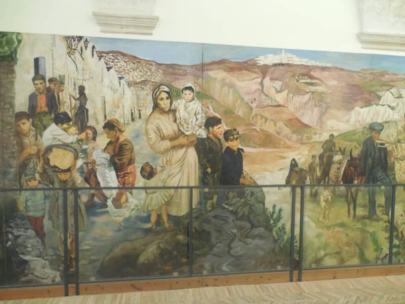 Ein gemaltes Bild von Carlo Levi in Aliano